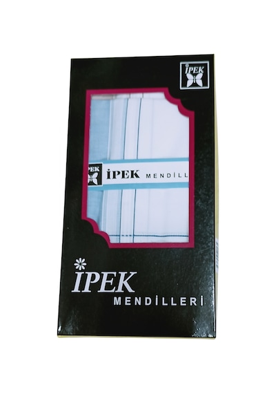 Alfa Aksesuar 03 İpek Erkek Çizgili Kutulu Mendil 12 Adet 42x42 Cm Çok Renkli