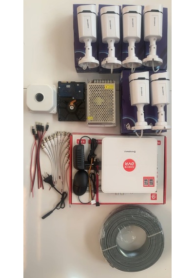 6 Kameralı Set 5mp Sony Seculensli 1080p, 4 Warm Kdj-6s-4w-p-v1
