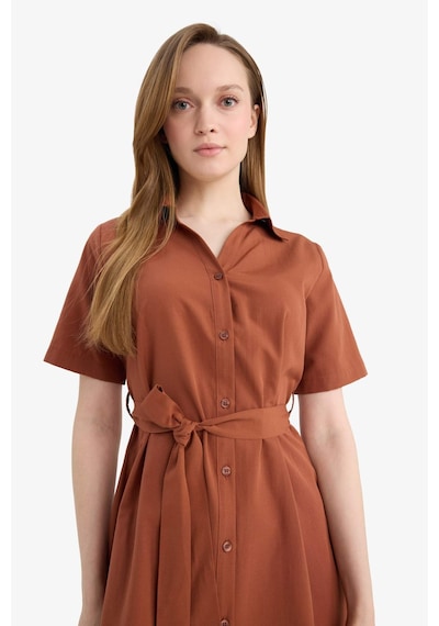 Defacto A Kesim Poplin Midi Elbise E7114ax26spbr228 Bordo-br228