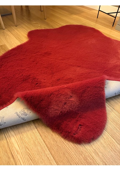 Ultra Soft Bordo Yumuşak Dokulu Peluş Halı Tek Kafa Post