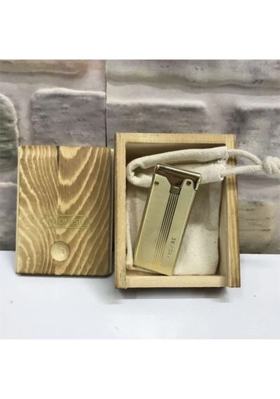 Çelik Depolu Promise Slim Pirinç Çakmak Altın Sarısı Bronz
