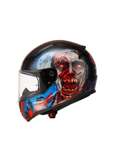 Ls2 Rapıd 2 Zombıe Siyah-kırmızı Kask
