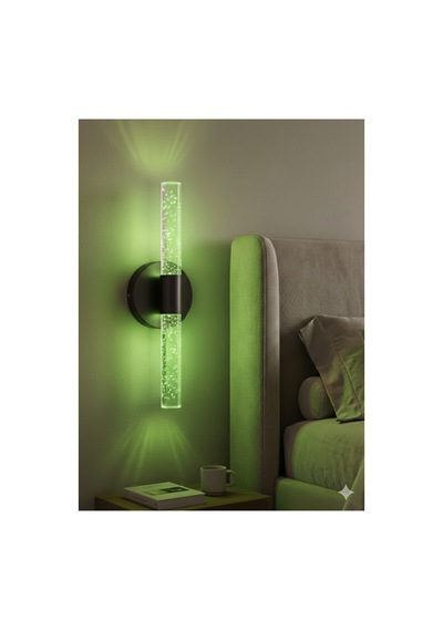 Bubbleflux Large 51 Cm Modern Tasarım Led Aplik - Duvar Lambası - Siyah - Elektrikli - Rgb Kumandalı Siyah Rgb Elektrikli Kumandalı