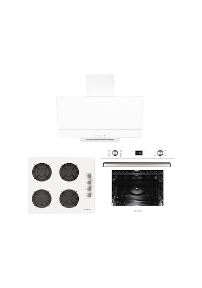 Alveus Baker MFA 627 - GLS 640 - MOD F17 Beyaz Ankastre Set