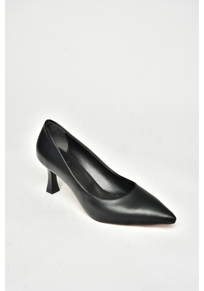Fox Shoes T676032009 Siyah Kalın Topuklu Kadın Ayakkabı Siyah