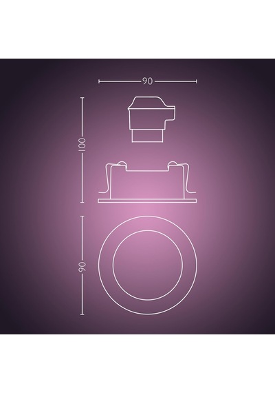 Philips Hue Centura Akıllı Gömme Spot 1x4.2w Alüminyum Çok Renkli