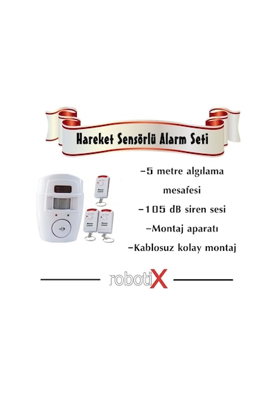Robotix 3 Kumandalı Harekete Duyarlı Alarm Seti - Sistemi