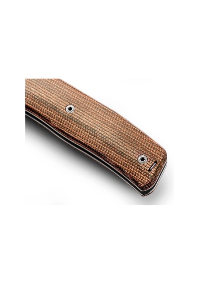 Lionsteel Nini Natural Canvas - Full Handle Kamp Çakı Kahverengi