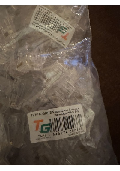 Teknogreen Tkj-45 Rj45 Jack Konnektör 1000 Li Paket