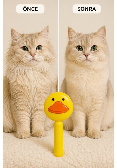 Tr Otomatik Temizlenen Kedi Köpek Tarağı Asorti Ördek Yüzü