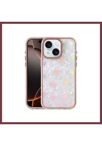Storeşahin Apple Uyumlu iPhone 14 Lumi Desenli Kapak - Çöl Titanyum Shn0720