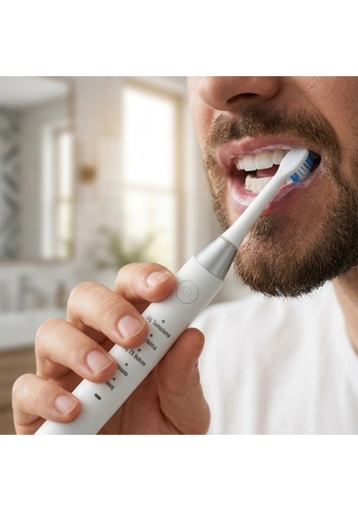 Sonic Elektrikli Diş Fırçası 21.000 Titreşim 5 Mod Ipx7 Ve 4 Yedek Başlık