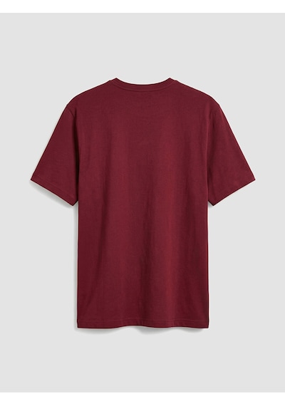Lcwaıkıkı Classic Bordo %100 Pamuk Regular Fit Basic Tişört