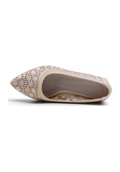 Shoes 0755 Taşlı Kadın Abiye Bej