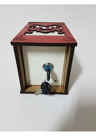 Tip Box Tip Kutusu Anahtarlı Kilitli Hediye Bahşiş Kutusu Kumbara
