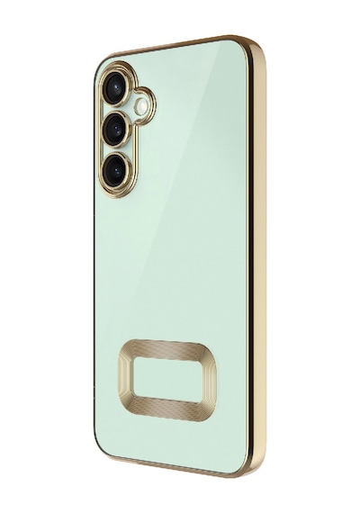 Galaxy Uyumlu A26 Kılıf Köşeleri Renkli Şeffaf Kamera Korumalı Silikon Luxury Kapak Gold