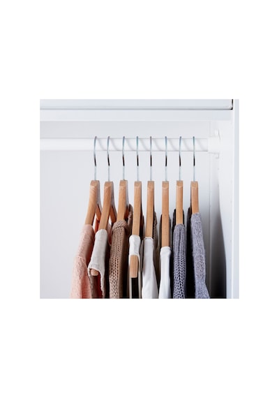 Ikea Bumerang Ahşap Elbise Askısı 8'li 43 X 1.4 Cm Natürel