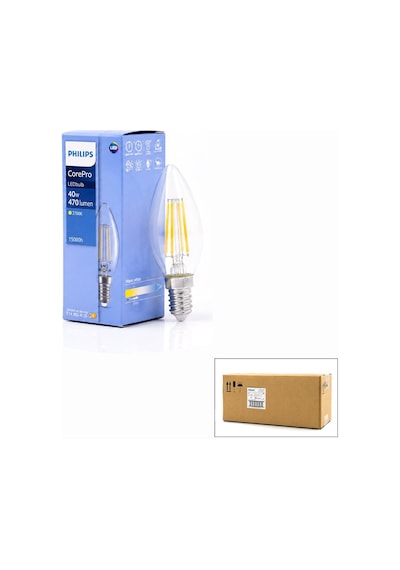 Philips Corepro Led Filament Rustik Ampul 4.3w E14 - 2700k, 470 Lümen, Cam Gövde, Kod 347267 00- 10'li Paket Diğer