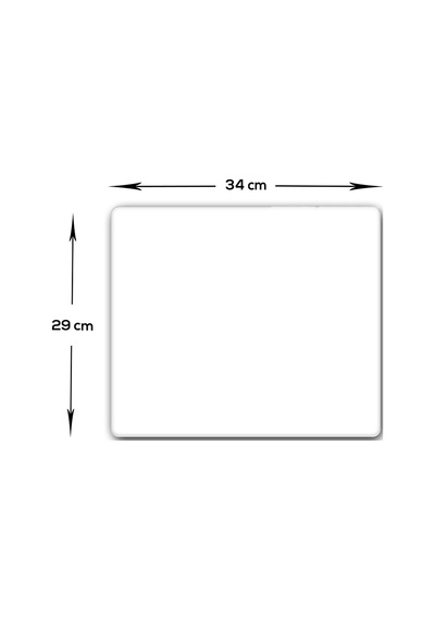 Düz Renk - Beyaz Cam Kesme Tahtası 29cm X 34cm