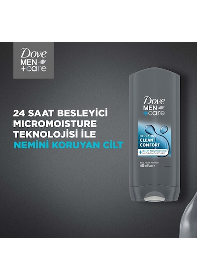 Dove Men +care Erkek Deodorant Clean Comfort 72 Saat Koruma 150 Ml + Clean Comfort Duş Jeli 400 Ml