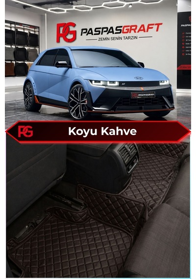 Hyundai Ionıq 5 Koyu Kahve Rengi 8d Diamond Premium Deri Oto Paspas