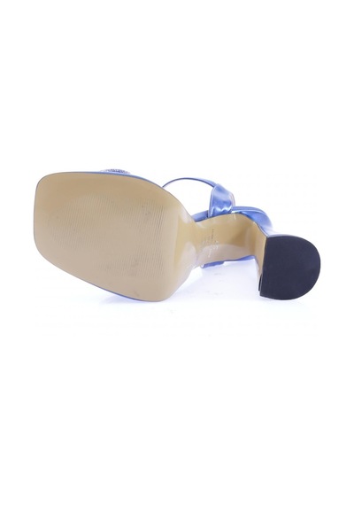 Dgn 3588-23y Kadin Kristal Taşli Bantli Kalin Topuklu Sandalet 3588-2271-R15018 Mavi
