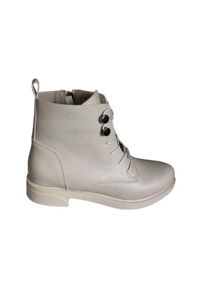 Yazkış Kadın Siyah Ten Cilt Düğmeli Bağcıklı 13cm Bilek Boyu 3cm Düz Taban Bot Ten Ten Rengi Yazkış Kadın Siyah Ten Cilt Düğmeli Bağcıklı 13cm Bilek Boyu 3cm Düz Taban Bot Ten Ten Rengi