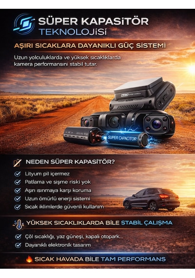 X19 Premium 4 Lens Araç İçi Kamera Wifi Gps 4k Ultra Hd Ön Arka İç Kamera Gece Görüşü Park Modu Dvr