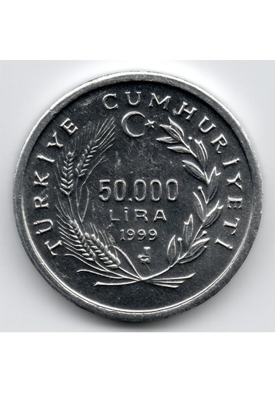 F.a.o. 50.000 Lira 1999 Şarapçılık Çil Eski Madeni Para