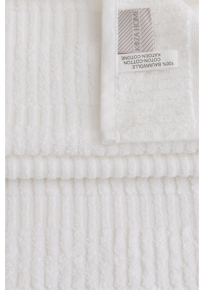Ivory Beyaz Bordürlü Mikro Fiber %100 Pamuk 2li Banyo Havlusu Set Beyaz