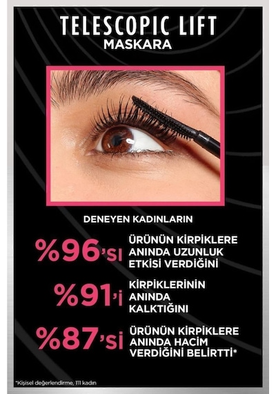 Telescopic Lift Extra Kirpiklerde Uzunluk Ve Hacim Etkili Siyah Maskara 9.9 Ml