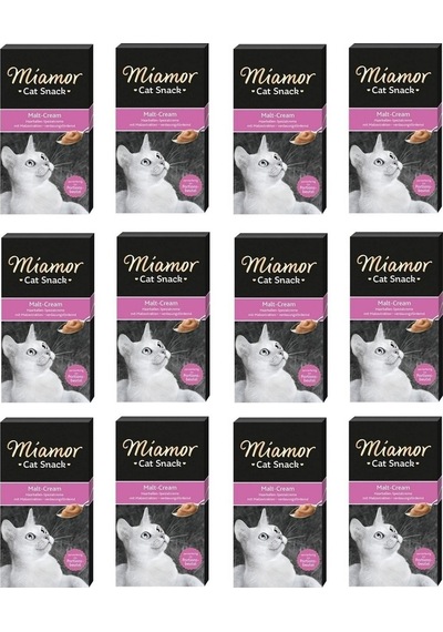 Miamor Cream Malt Mayası Yetişkin Kedi Ödülü 12'li 6 x 15 G