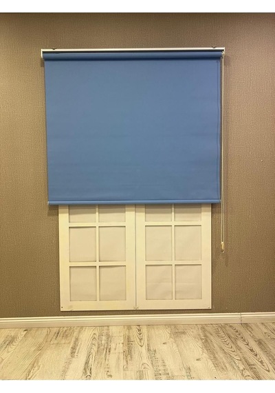 Genel Güneşlik Düz Stor Perde İthal Mat Polyester, Koyu Mavi, 120 X 260