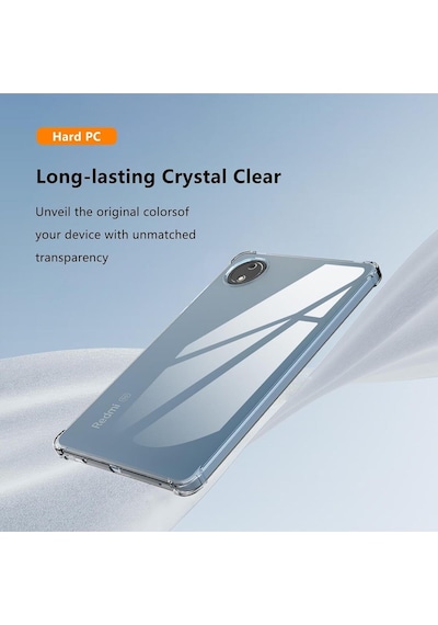 Xiaomi Redmi Pad Se 8.7 İnç Kılıf Şeffaf Köşe Korumalı Crystal Clear Silikon Arka Kapak Kılıf