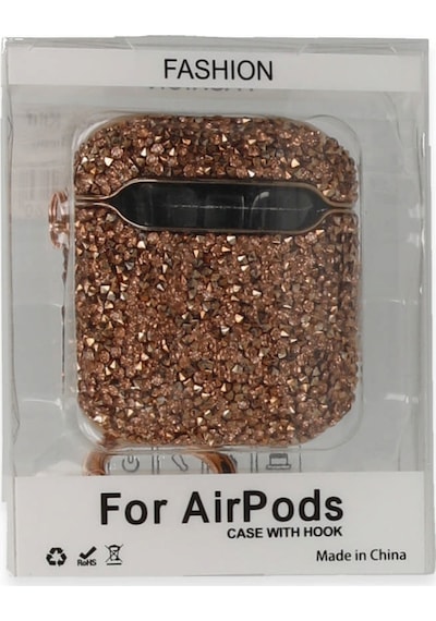Newface - 699 - Apple AirPods Uyumlu 1.nesil Mira Taşlı Kılıf - - Kmrsfres - Rose Gold