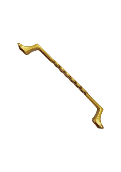 Metal Kulp Kristal Antiksarı 160mm - 5 Adet Sarı
