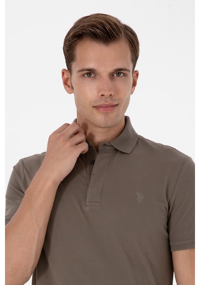 U.s. Polo Assn. Erkek Vizon Tişört Basic 50306015-vr052 Vizon