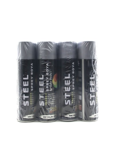 Steel Ck-4879 Siyah Sprey Boya 200ml- 12'li Paket