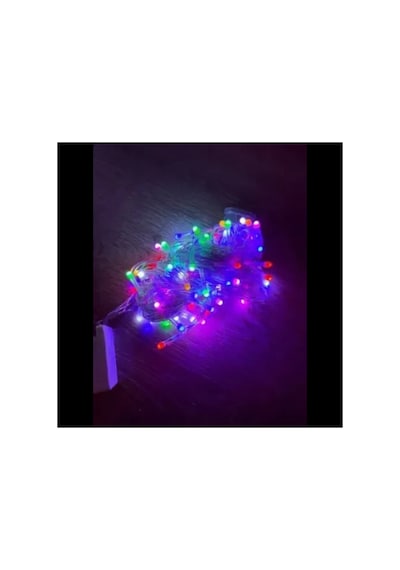 Herşeytrend 10m 100 Led Damla Uçlu Rgb Işık Şeffaf Kablo Çok Renkli