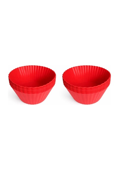 Tr Silikon Muffin Kalıbı, Düz 6'li Paket Isıya Dayanıklı Yapışmaz 2 Diğer