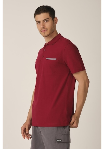 Alexander Gardi Alexandergardı Polo Yaka Erkek T-shirt Cas442940 Bordo