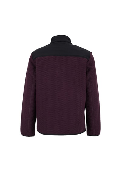 Discovery Expedition D6wm-swt3746 Mor Dik Yaka Jakarlı Erkek Polar Sweatshırt Mürdüm