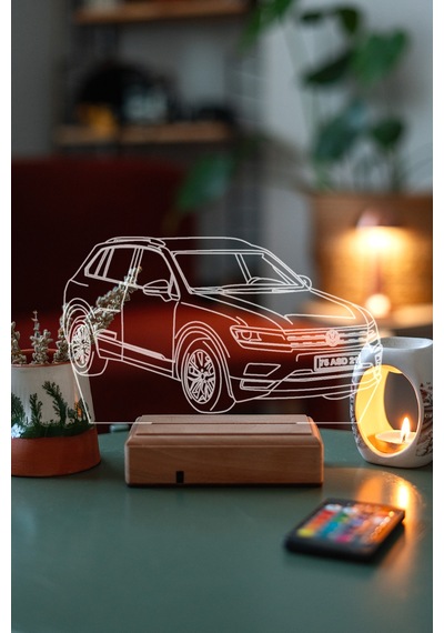 Volkswagen Tiguan 16 Renk Kumandalı 3d Gece Lambası