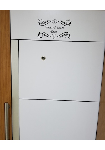 Sticker Etiket Ev Kapısı Için Isimlik Ad Soyad