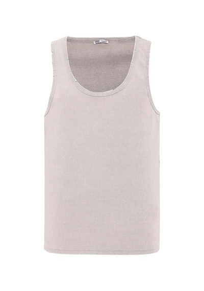Vamos Yıkamalı Tank Top Kaşkorse Atlet Taş