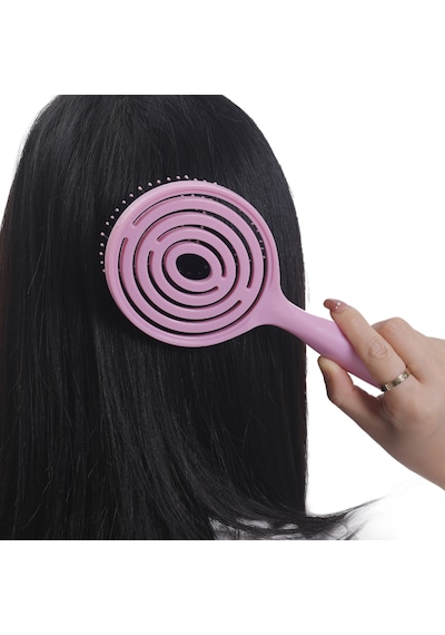3d Profesyonel Açma Tarama Saç Fırçası Pembe Oval Saç Tarağı