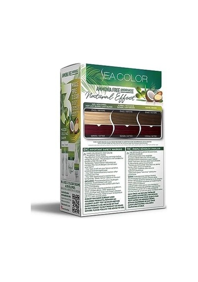 Amonyaksız, Vegan, Doğal, Besleyici Kalıcı Saç Boyası%100 Beyaz Kapama 1 Paket 2 X 50 Ml Boya & Oksidan Kestane Kızılı 4.6