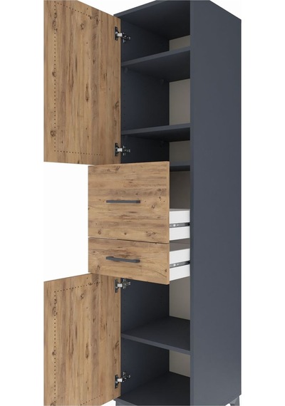 Hyperion Dolap 4 Raflı 2 Çekmeceli 2 Kapaklı 44x44x195 Antras... Antrasit Hyperion Dolap 4 Raflı 2 Çekmeceli 2 Kapaklı 44x44x195 Antras... Antrasit