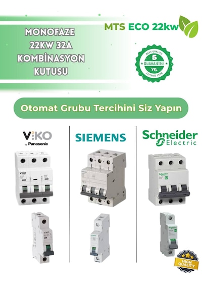 Mtsevcharger 22 Kw Vıko Sigorta Trifaze 5x32 Kaçak Akım Roleli Taşınabilir Elektrikli Araç Şarj Cihazı Kombinasyon Kutusu Pano 4x40 3x40 Sigorta 22.0 KW