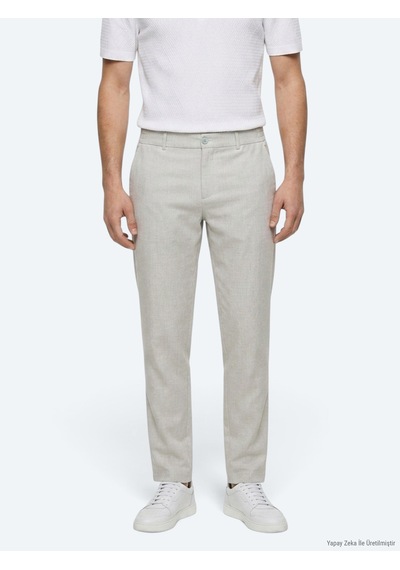 Kip Gri Dokuma Jogging Fit Casual Pantolon Gri --